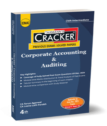 CMA Inter 2022 Syllabus Corporate Accounting and Auditing Cracker By Tarun Agarwal and Leena Lalit Parakh - bestcmaclasses
