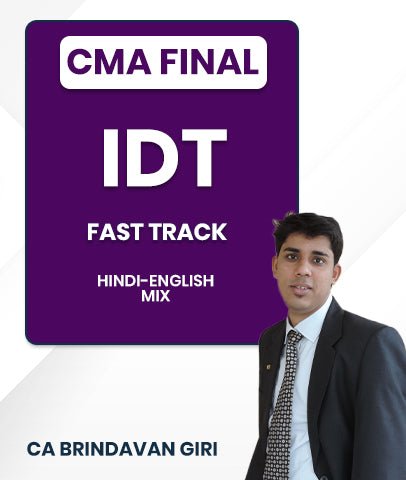 CMA Final Indirect Tax Fast Track Course by CA Brindavan Giri - Best CMA Classes