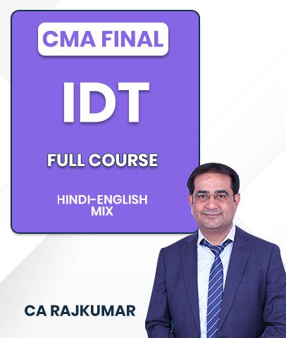 CMA Final Indirect Tax Full Course (IDT) By CA Rajkumar - Best CMA Classes