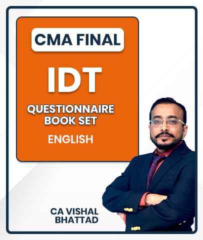 CMA Final Indirect Tax (IDT) Questionnaire Book Set By CA Vishal Bhattad - Best CMA Classes