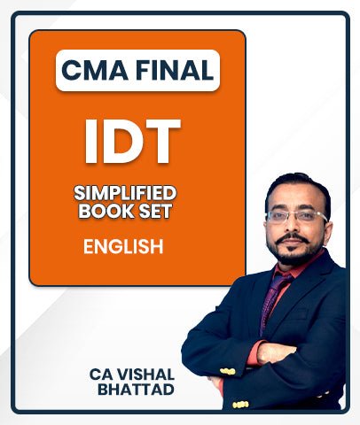 CMA Final Indirect Tax (IDT) Simplified Book Set By CA Vishal Bhattad - Best CMA Classes