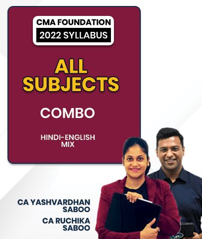 CMA Foundation 2022 Syllabus All Subjects Combo By CA Yashvardhan Saboo and CA Ruchika Saboo - Best CMA Classes