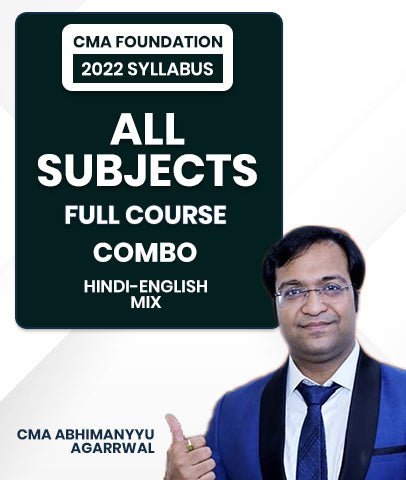 CMA Foundation 2022 Syllabus All Subjects Full Course Combo By CMA Abhimanyyu Agarrwal Classes - Best CMA Classes