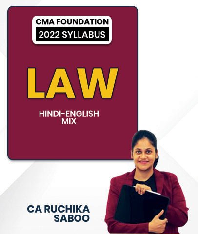 CMA Foundation 2022 Syllabus Law By CA Ruchika Saboo - Best CMA Classes