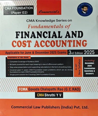 CMA Foundation Fundamentals Of Financial And Cost Accounting (FFCA) By G C Rao - Best CMA Classes