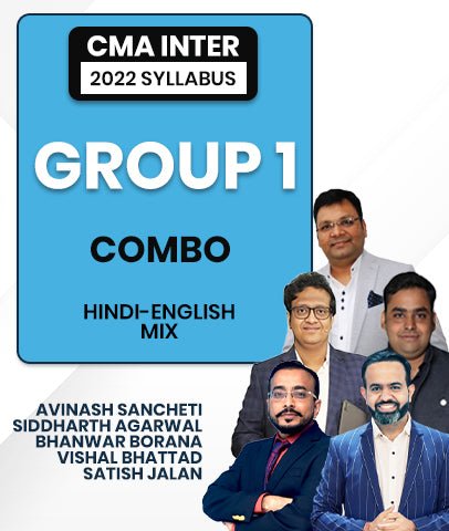 CMA Inter Group 1 Combo 2022 Syllabus By Avinash Sancheti, Siddharth Agarwal, Bhanwar Borana, Vishal Bhattad and Satish Jalan - Best CMA Classes