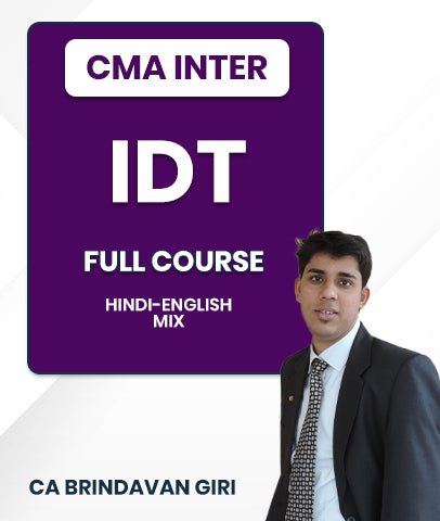 CMA Inter Indirect Tax Full Video Lectures by CA Brindavan Giri - Best CMA Classes